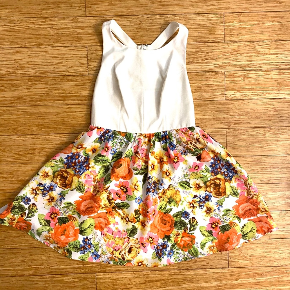 Boutique neon floral dress